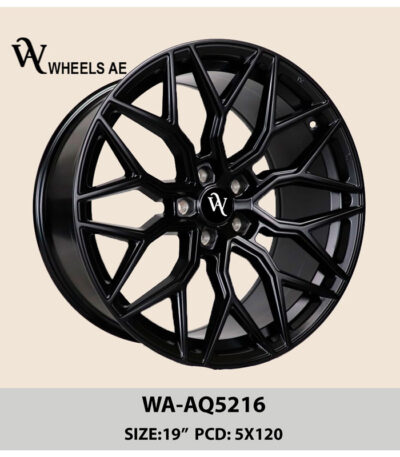 Aftermarket Wheel WA-AQ5216 19 Inch 5x120 for Camaro, BMW, Cadillac, Tesla