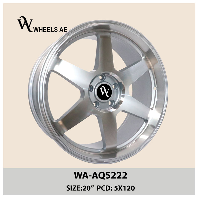Rims Size 20 AQ5222 Rims Size 20 AQ5222 – Silver Machined Wheels for Range Rover | UAE