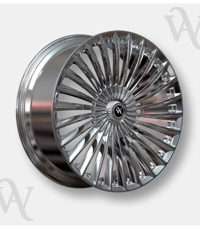 Forged Wheel WA-F154 – Chrome Turbine Design | Custom Size Luxury Rims UAE