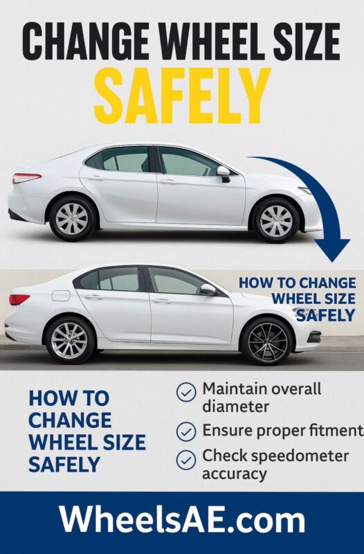 change wheel size safely