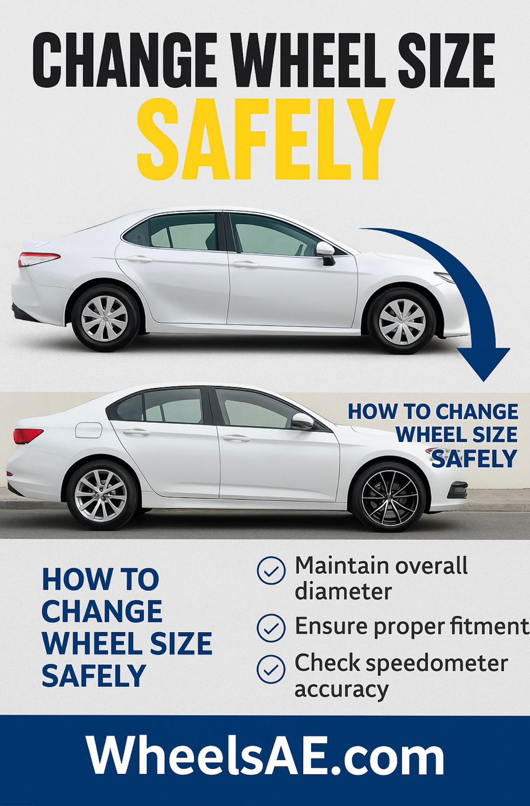 change wheel size safely