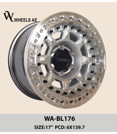 17 Inch Beadlock Rim 6x139.7 – WA-BL176 Silver Off-Road Wheel