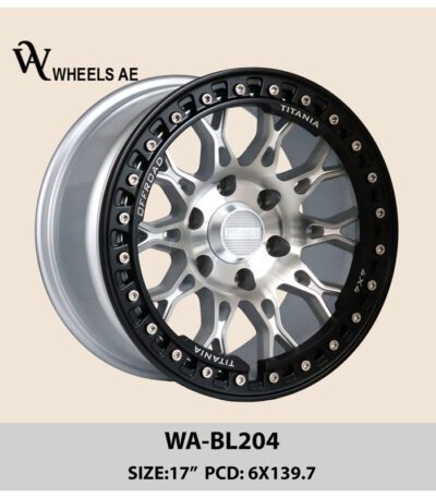 Beadlock Wheel WA-BL204 – Silver with Black Lip | Off-Road Strength Meets Style