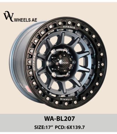 Beadlock Wheel WA-BL207 Gray Black Lip 